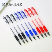 squmider 3pcs neutral ink gel pen refill black blue red 0 5mm bullet refill for office school supplies and kids gift