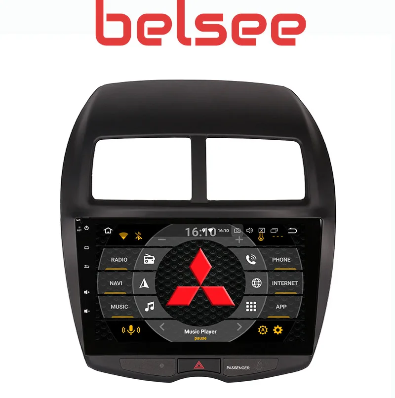 Автомагнитола Belsee для Mitsubishi ASX мультимедийный плеер на Android 8 0 с GPS навигацией 2010
