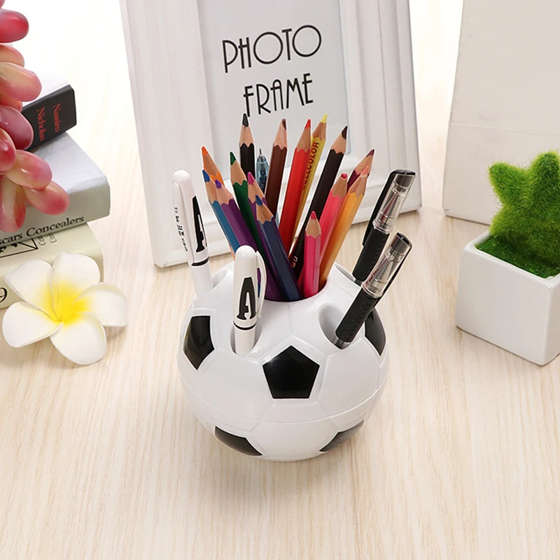Coloffice 1PC creative pen container Football modeling Multi-function Toothbrush holder/pen holders gift office organizer School |
