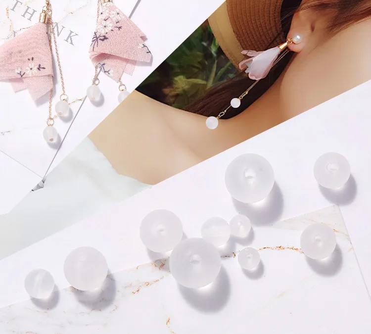 

Translucent Beads 6/8/10/12mm DIY Handmade Bracelet Pendant Earrings Accessories Pendant Necklace 50pcs