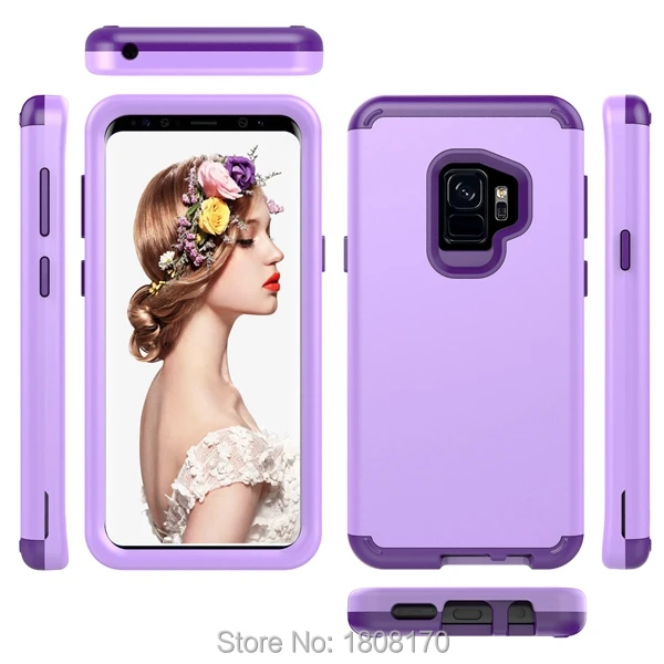 3 в 1 гибридный защитный противоударный чехол для Samsung Galaxy S9/S9 Plus TPU + PC жесткий
