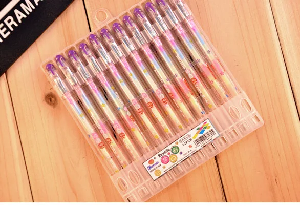 

2 pcs highlighter Color Change pen Black Paper fluorescent paint Office School Supplies Pens Pencils Writing Markers Highlighter