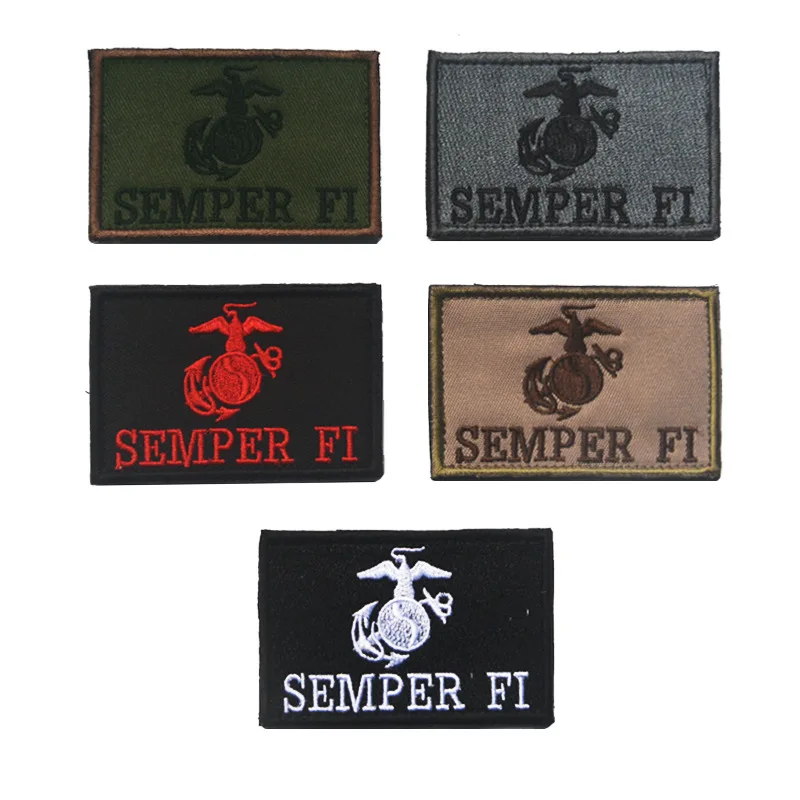 Вышитый морской корпус США EGA Semper Fi патч USMC армейский Тактический Патч militare insignias патчи крюк для сумки