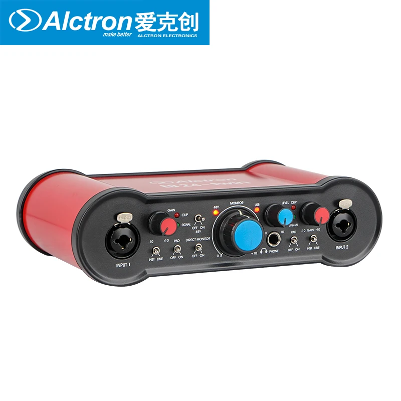 Alctron U24 twin портативная запись прямой трансляции караоке Внешняя USB звуковая карта