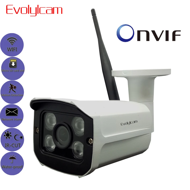 Камера видеонаблюдения Evolylcam беспроводная 2 МП 1080P датчик Sony imx323 слот для Micro SD/TF