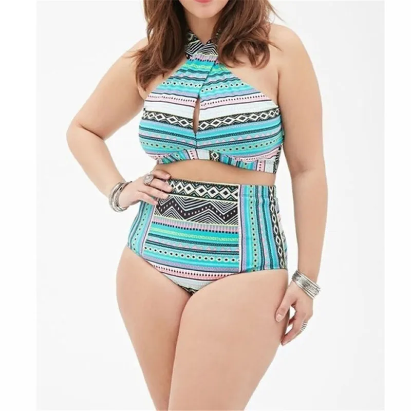 

Weimostar 2022 Plus Size Swimwear Women Swimsuit High Waist Push up Bikini set Printed Summer Beach Wear Bathing Suit maillot de