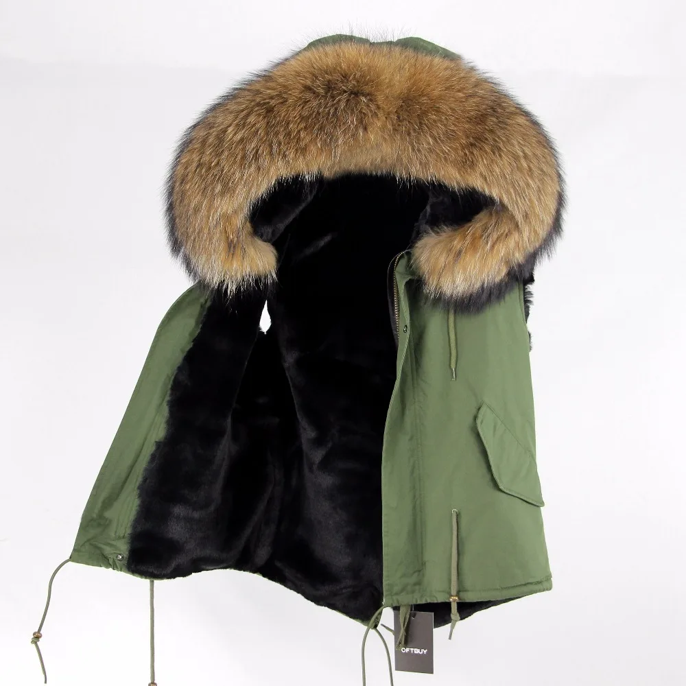Бренд 2020 зимняя куртка пальто бренд новый армейский зеленый женский меховой