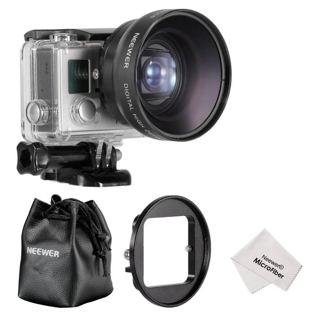 Neewer 52MM High Definition Telephoto Lens Kit for Gopro Hero 3+/4 (4 Items) | Электроника
