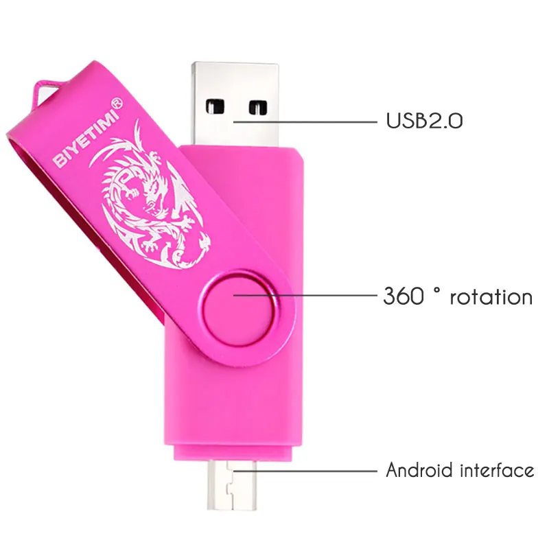 USB флеш накопитель Biyetimi 64 ГБ 32 16 двойное использование Android OTG 2 0 Micro карта памяти