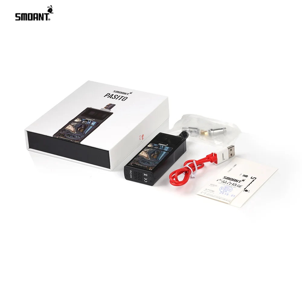 Smoant Pasito Pod Kit система 1100 мАч батарея 2 мл/3 мл емкость Топ Регулируемая asirflow vape