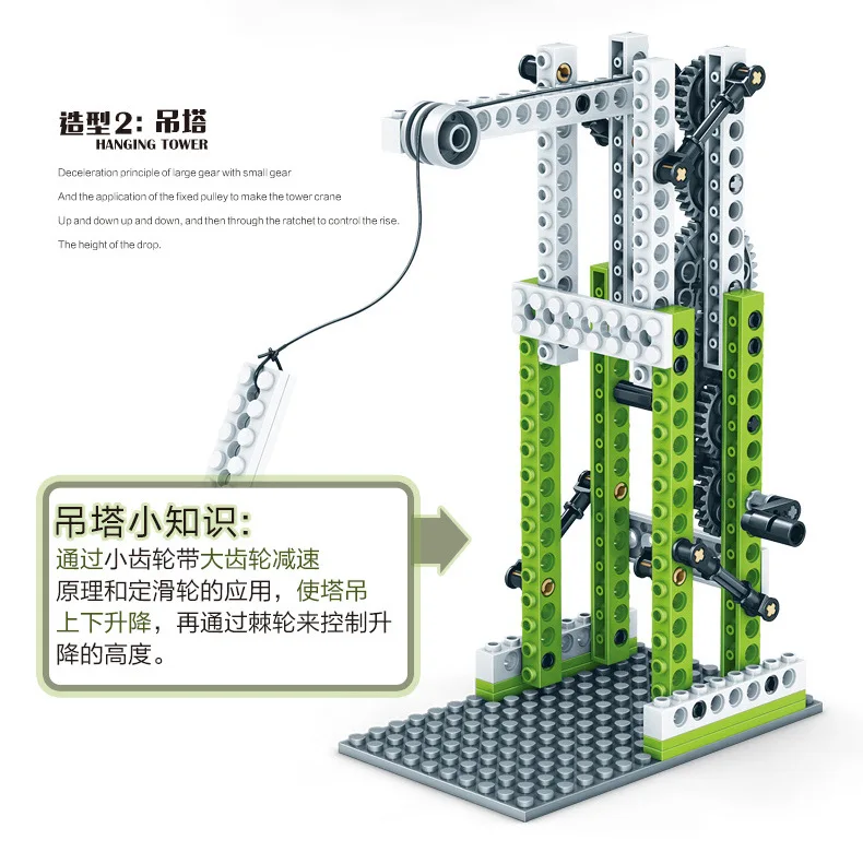 Технические механические инженерные шестерни наборы MOC модель DIY здание блокирует Обучение Обучающие Кирпичи Игрушка кран детский подарок