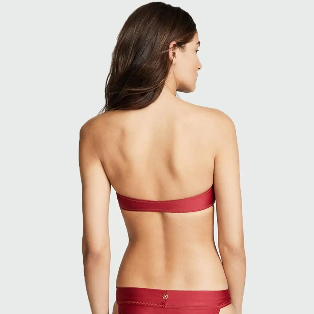 Для женщин с открытыми плечами без бретелек сплошной бикини дно да пляжные