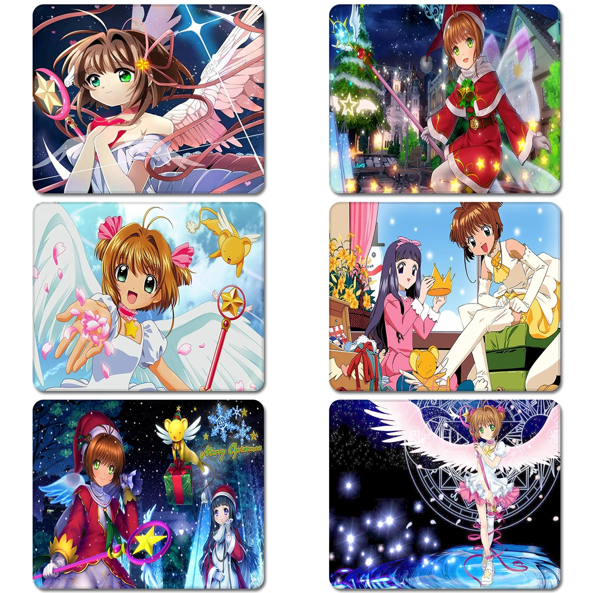 Cardcaptor Sakura японский аниме натуральный резиновый коврик для мыши ноутбука