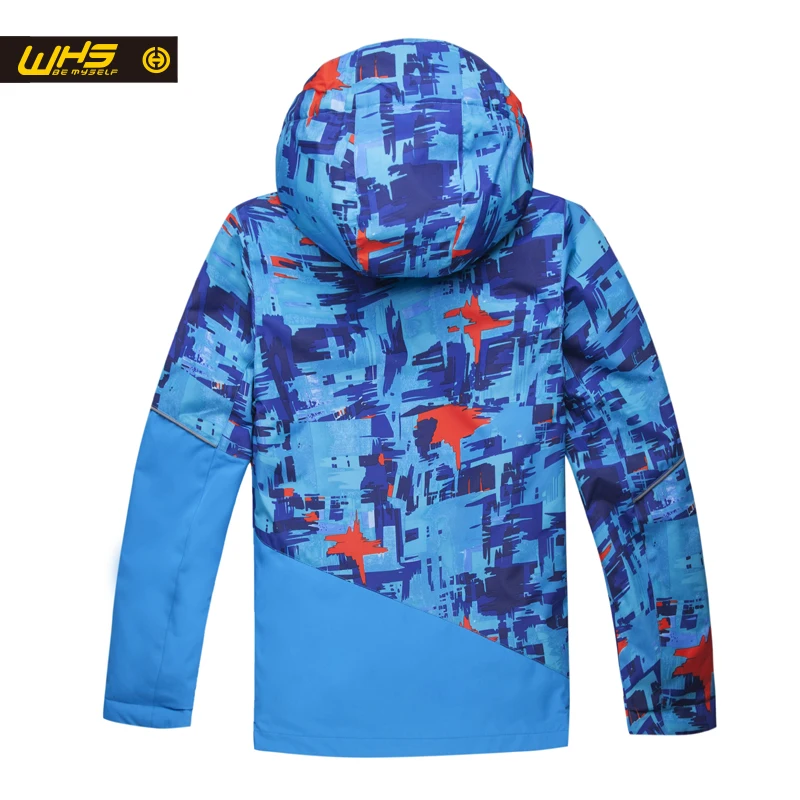 WHS/лыжный костюм для мальчиков зимние куртки и штаны детская Лыжная куртка брюки