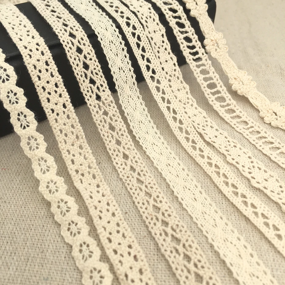 

10 yards/Lot Cotton Lace Trim Clothing Decorative 2017 Lace Ribbon Home Handmade Patchwork DIY Sewing Wedding Crafts Accessory