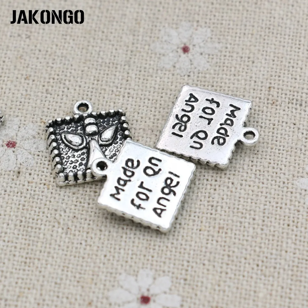 JAKONGO 10 шт. античные посеребренные Подвески с подвеской в виде ангела для браслета