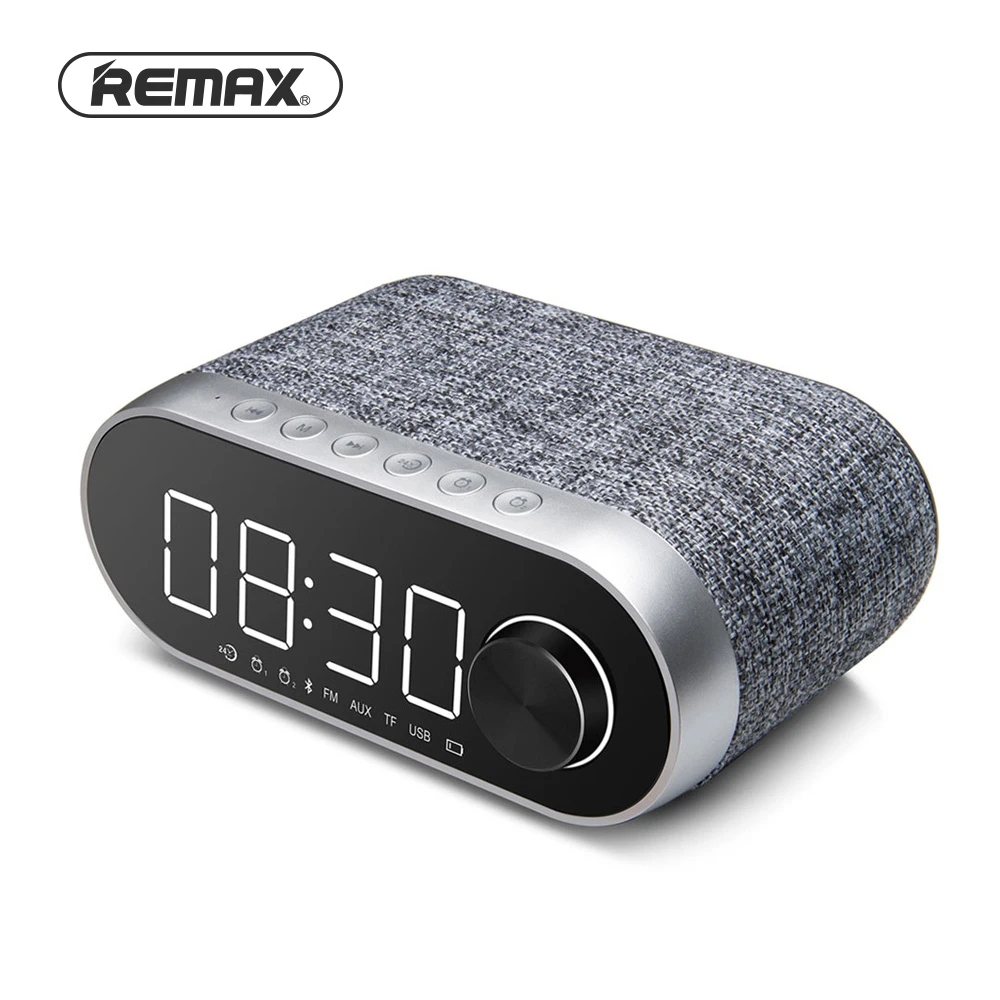 Remax FM радио многофункциональные Bluetooth колонки двойной будильник поддержка tf