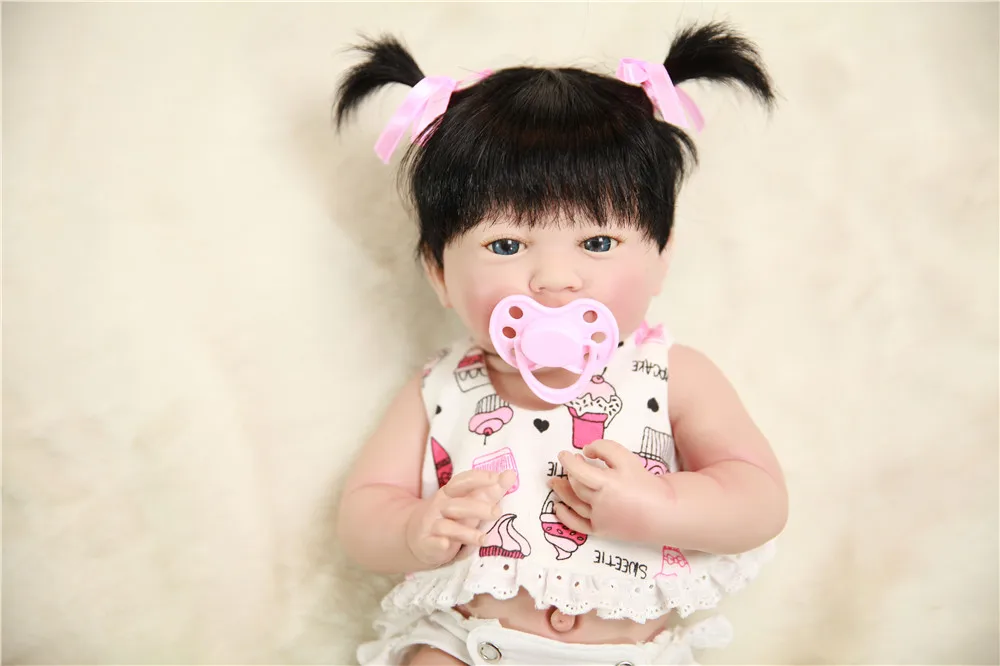 Полностью силиконовая виниловая Кукла Reborn Baby Doll Реалистичная девочка куклы для младенцев 14 дюймов 35 см Реалистичная принцесса Дети bebe игрушка NPKDOLLS