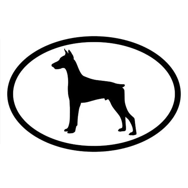 15 2*10 2 см DOBERMAN PINSCHER овальная забавная собака украшение автомобиля наклейки