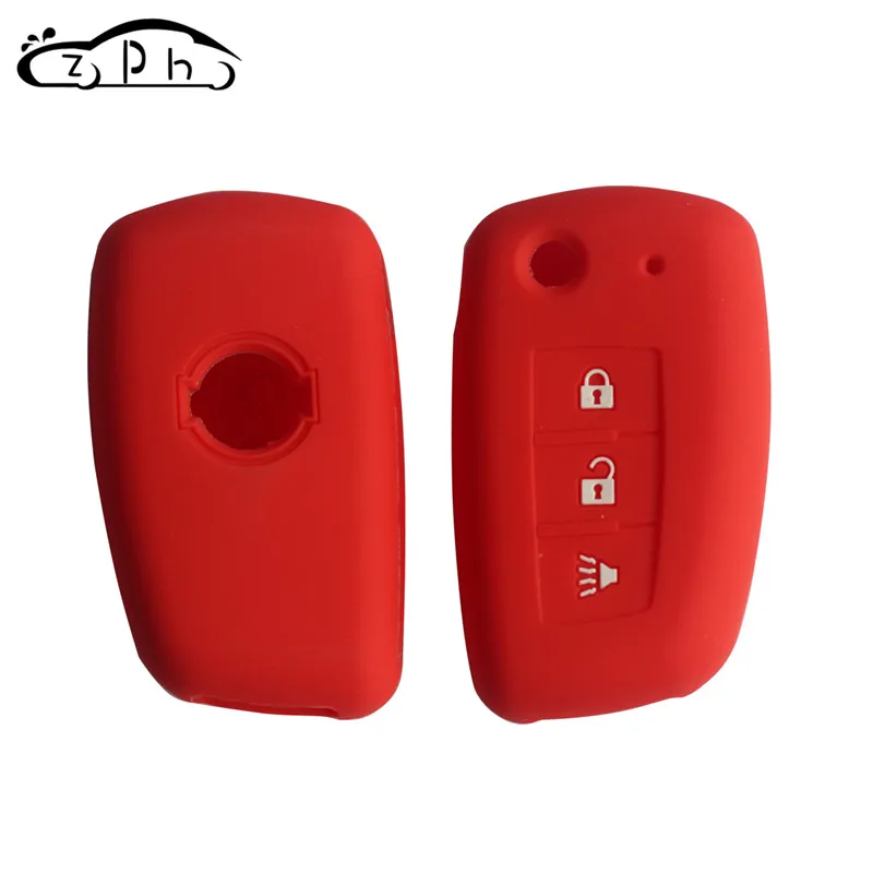 Soft Silicone Car Key Cover FOB Case 3 Buttons for Nissan Qashqai X-trail Flip Remote Folding Free Shipping 2017 2018 | Автомобили и