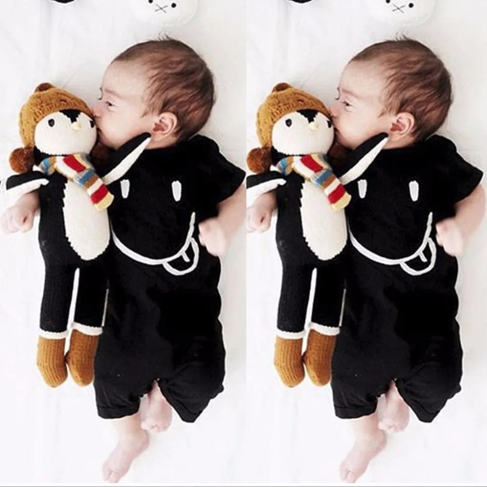 2017 модный детский комбинезон Puseky Одежда для новорожденных мальчиков и девочек