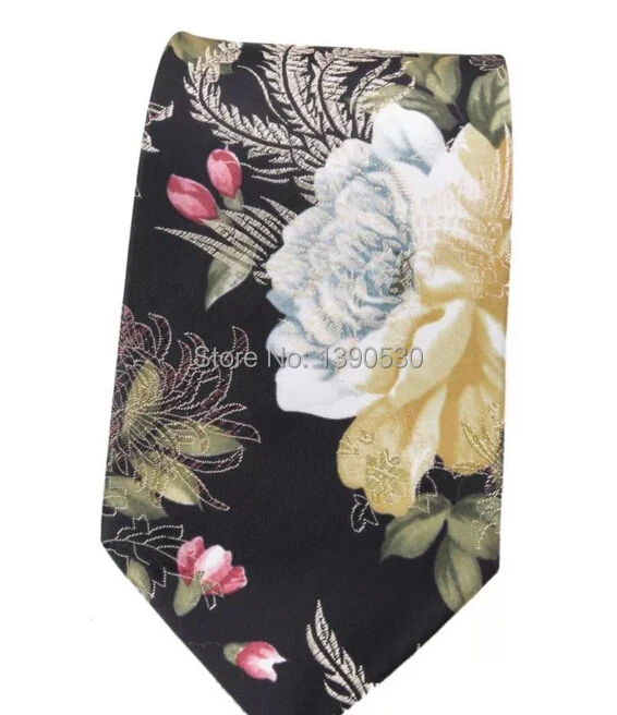 Модный новый галстук высокого качества с китайским рисунком пиона шелковый