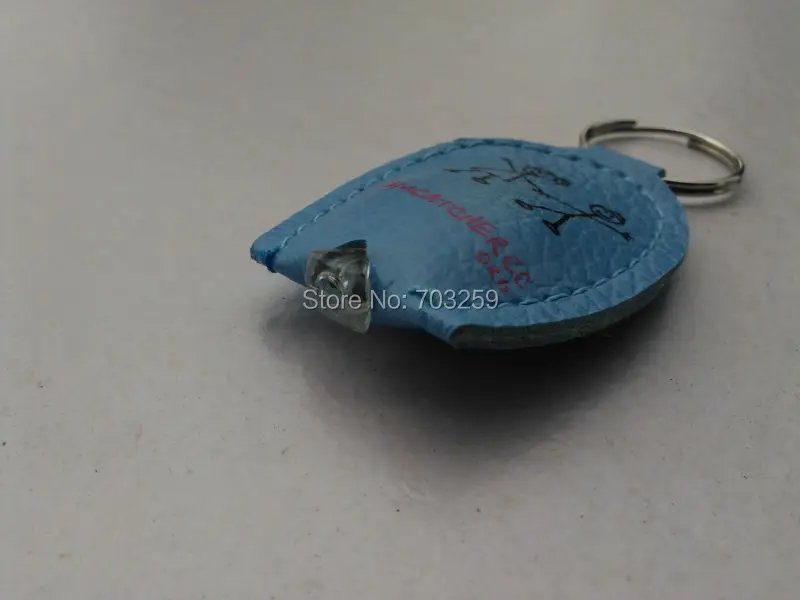 500 шт./лот брелок из искусственной кожи со светодиодной подсветкой и логотипом|led