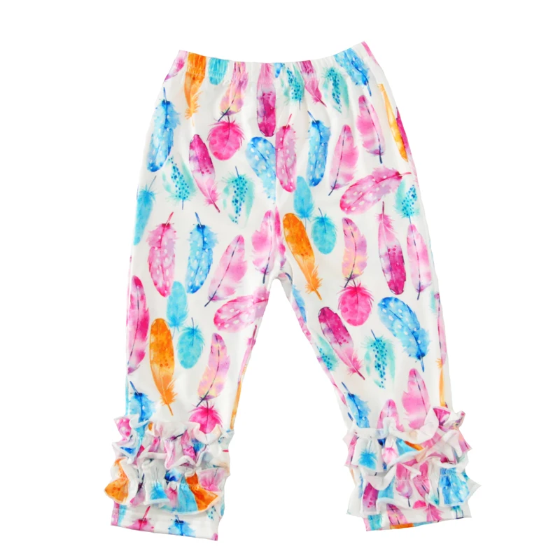 

Summer Style Girls Clothing Set Cute Feather T Shirt+Pants+Bow Headband Girl Clothes 2017 New Brand 3pcs Kids Baby Clothing Sets