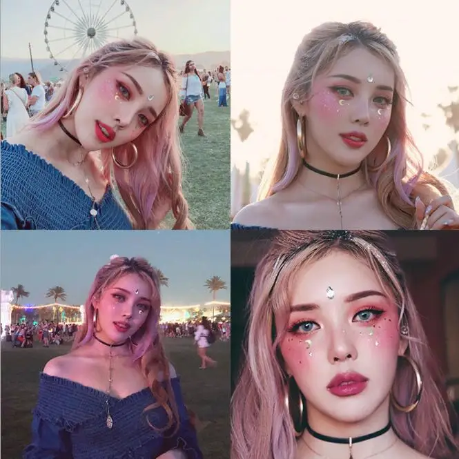 2 шт./компл. Сияющие блестящие шикарные Симпатичные ПВХ 3D Кристальные сценические