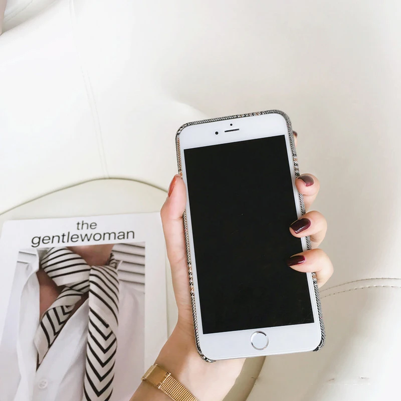 От Jenny Grid тканевый чехол Capas для iPhone 7 7plus 6s 6plus 8 8plus элегантный мягкий задней панели