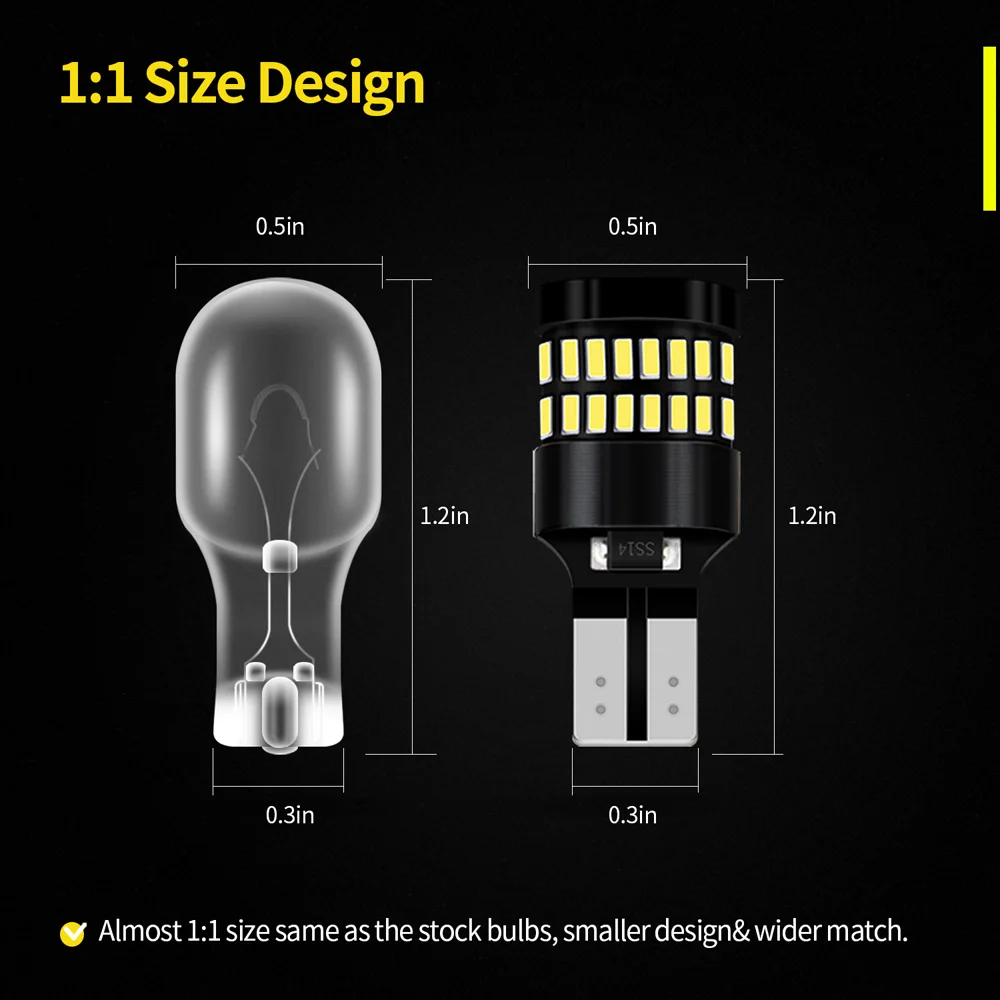 OXILAM 2x W16W T15 LED Canbus безошибочный фонарь заднего хода автомобиля 921 912 Светодиодная