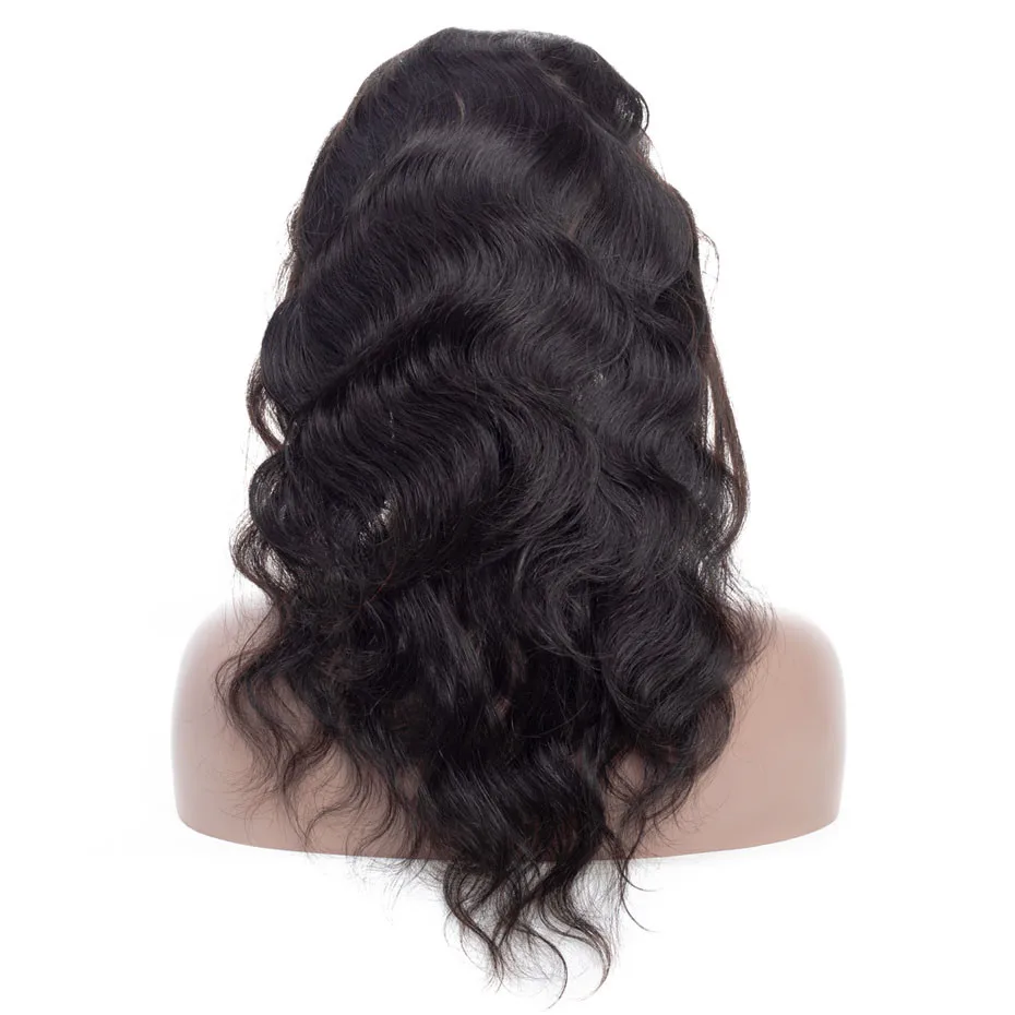 MOBOK 360 Frontal With Bundles Body Wave Brazilian Non Remy Human Hair Weft Weave Pre Plucked Lace Bundle | Шиньоны и парики