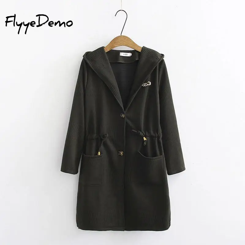 5XL Hooded Knitting Long Cardigan Sweater Women Jumper Lace Up Female Coat 2019 Warm Knitted Pocket Outerwear Plus Size |