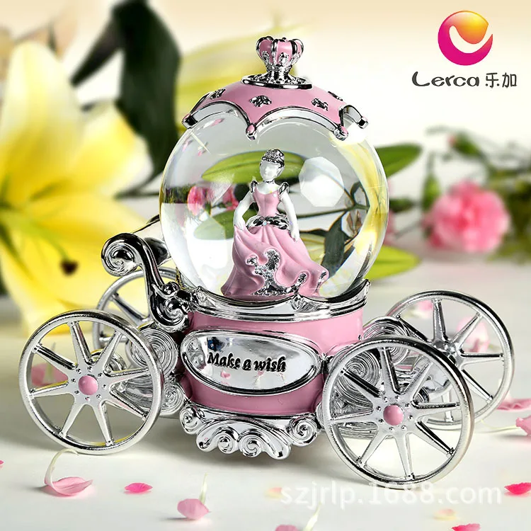 

Car Princess Crystal Ball Music Box Rotating Snowflake Crystal Ball Music Box Arrangement