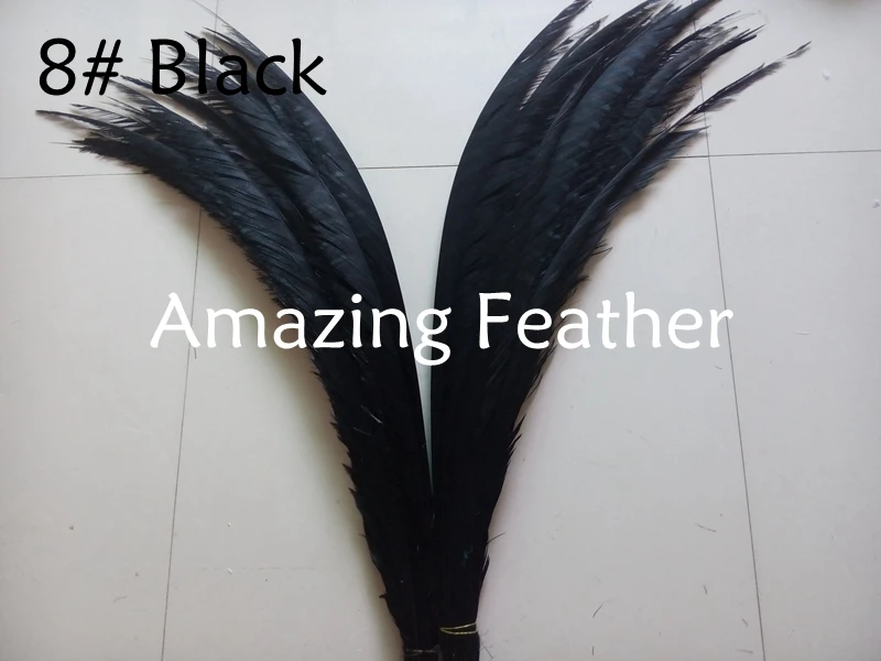 Перо фазана черного цвета 30 35 дюймов 80 90 см 24 шт.|pheasant tail feather|pheasant feathertail feathers |