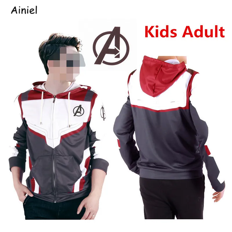 Квантовая Толстовка Endgame куртка с изображением супергероев Капитана Америка
