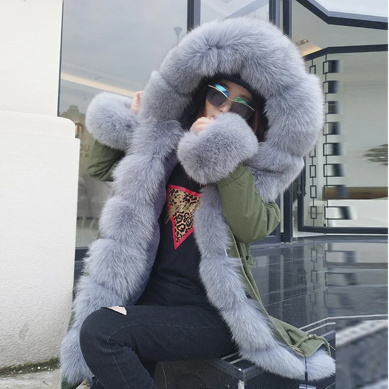 Новинка 2017 года длинные пальто с мехом камуфляж зимняя куртка женские Пиджаки