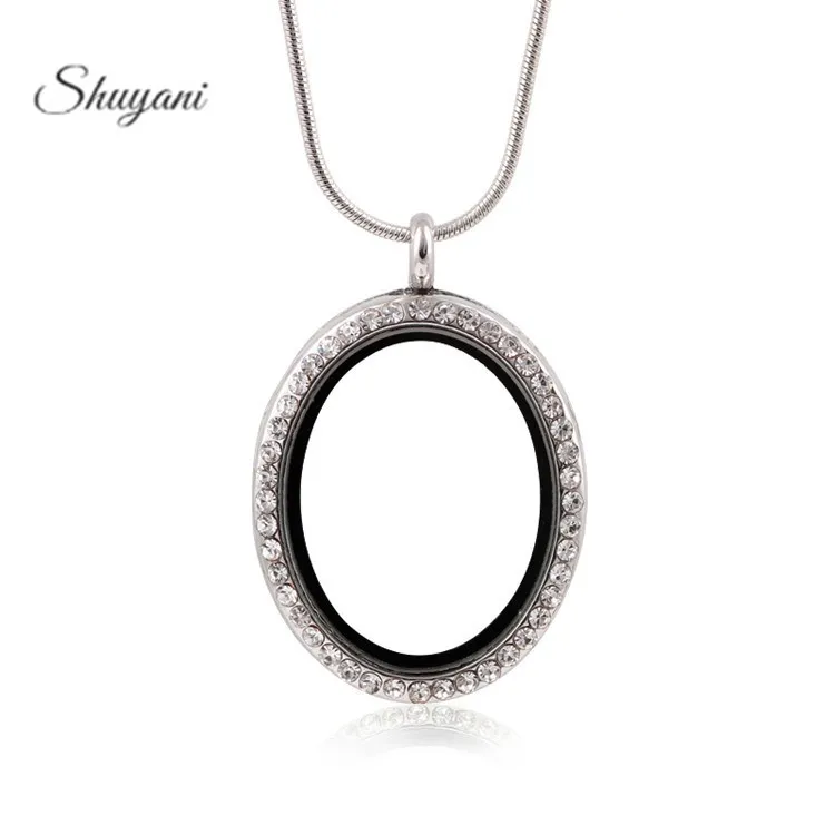 10 шт./лот Кристальные геометрические овальные кулоны с овальной памятью