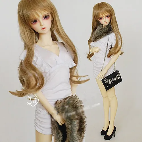 Модное платье в складку лотоса 3 цвета для куклы BJD 1/6 YOSD 1/4 MSD 1/3 SD10/13/16 кукольной