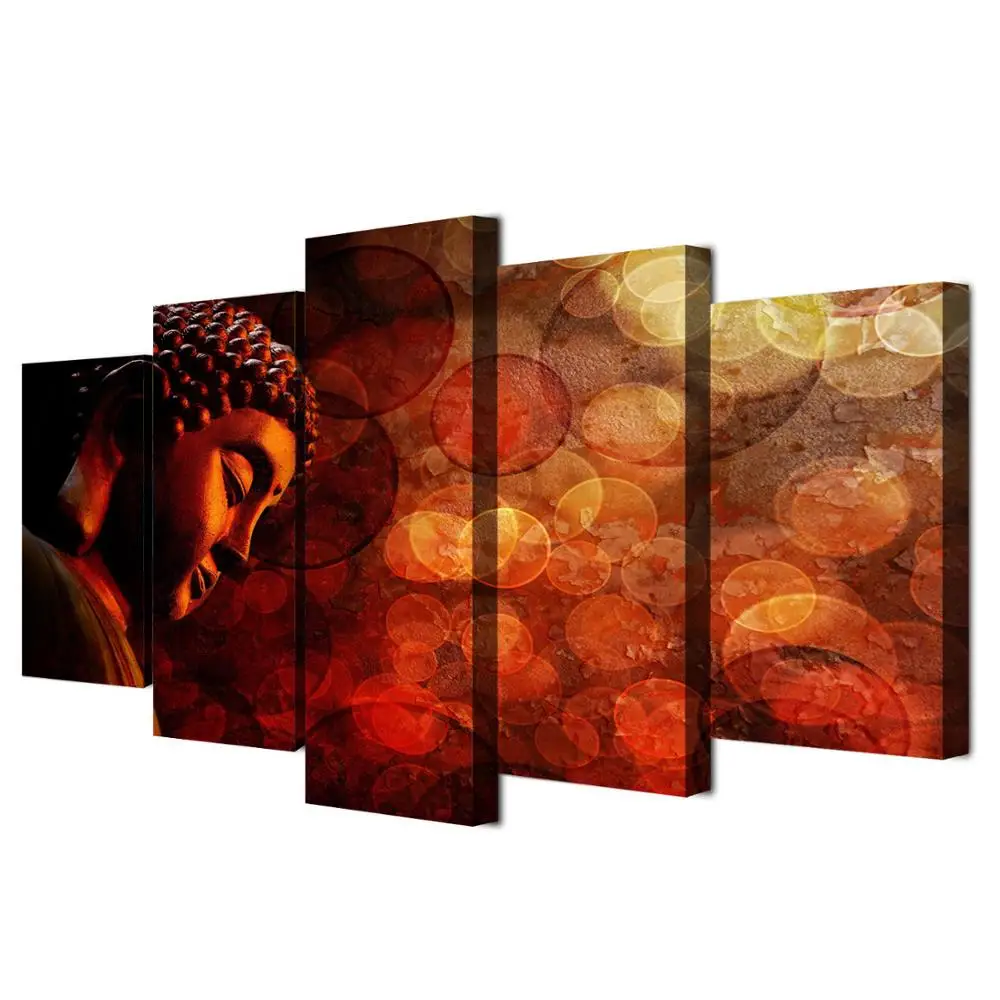 

Прямая поставка, 5 панелей, настенные картины, холст, живопись, абстрактный холст, постер, живопись, украшение для гостиной LW302