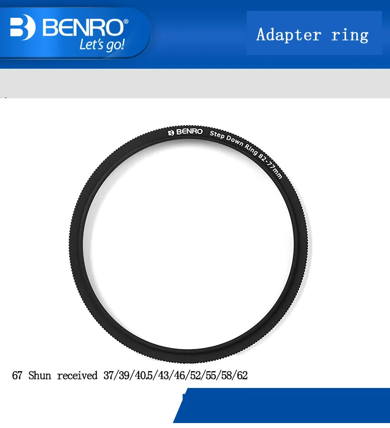 Benro FH75 переходное кольцо фильтра 67 мм om 37/39/40,5/43/46/49/52/55/58/62 мм кольцо объектива камеры