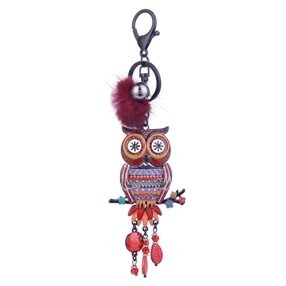 D &amp Rui ювелирные изделия винтажный брелок с помпоном в виде совы 2019 цветные