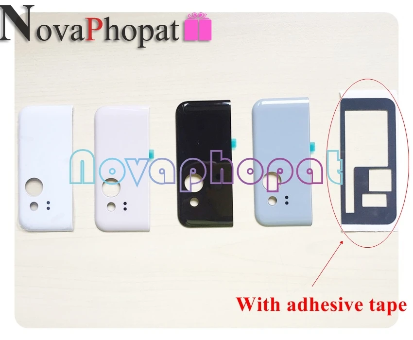 Novaphopat Задняя стеклянная крышка объектива камеры Корпус Крышка батарейного