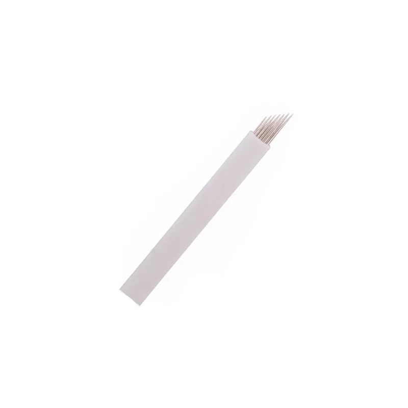 Tattoo Needle 100PCS 7 Pin Permanent Makeup Eyebrow Tatoo Blade Microblading Needles For 3D Embroidery Manual Pen Machine | Красота и