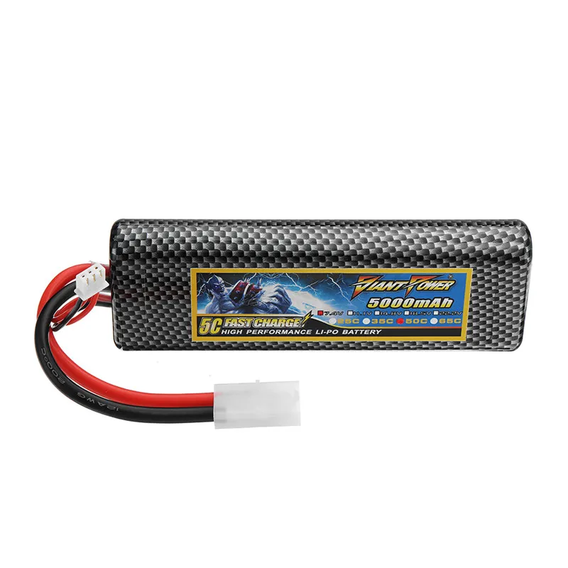 Аккумуляторная батарея GIANT POWER 7 4 В 5000 мА · ч 50C 2S Lipo с разъемом TAMIYA для модели RC