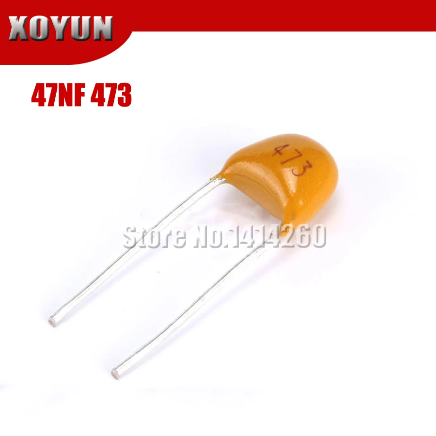 100 шт. 47NF 0 047 мкФ 473 10% 5 08 мм 473K/50V многослойный монолитный керамический конденсатор
