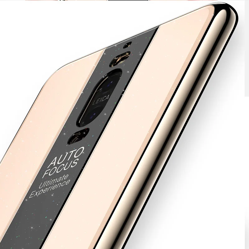 YueTuo чехол, чехол, для HuaWei mate 10 Pro mate 10 10Pro, роскошный блестящий чехол из закаленного стекла для задней панели телефона 360 чехол s