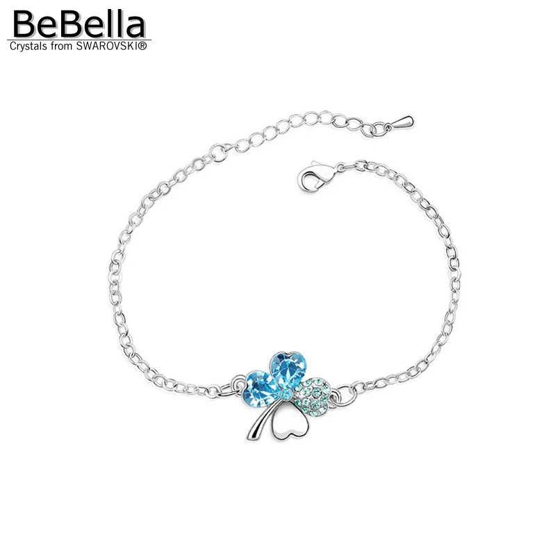 Браслет BeBella girls с кристаллами клевера изготовленный элементами Swarovski|clover