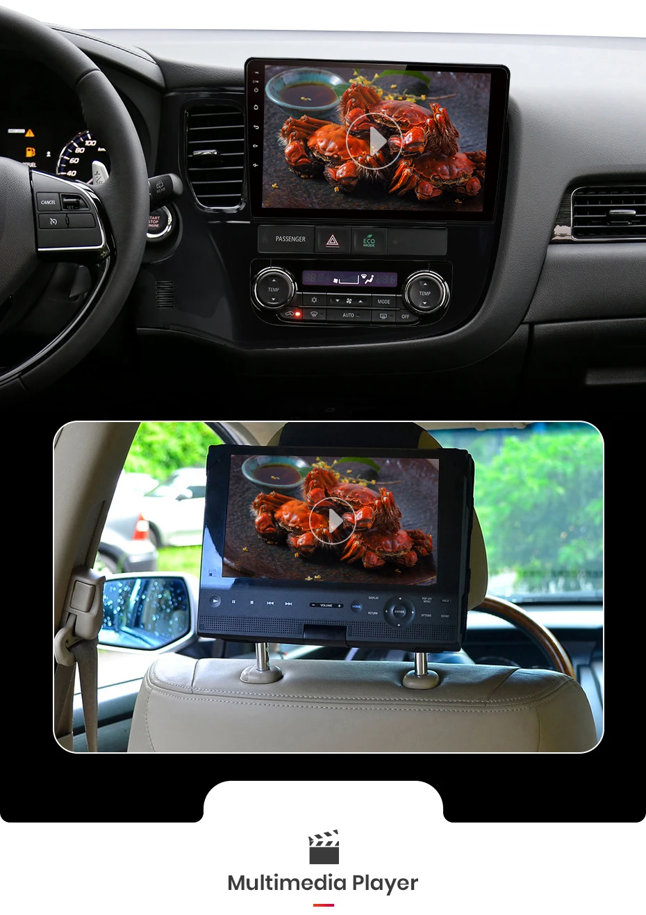 AWESAFE 2Din Android 8,1 4+ 64G CarPlay gps Радио Аудио мультимедийный плеер для Mitsubishi Outlander 3 2012 2 Din без DVD