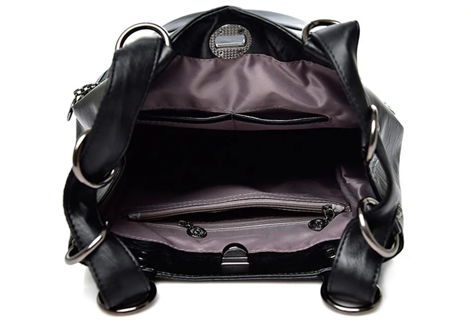 Женский рюкзак mochila feminina, повседневный многофункциональный женский кожаный рюкзак, женская сумка через плечо, сумка для путешествий